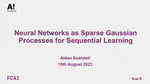 Neural Networks as Sparse Gaussian Processes for Sequential Learning